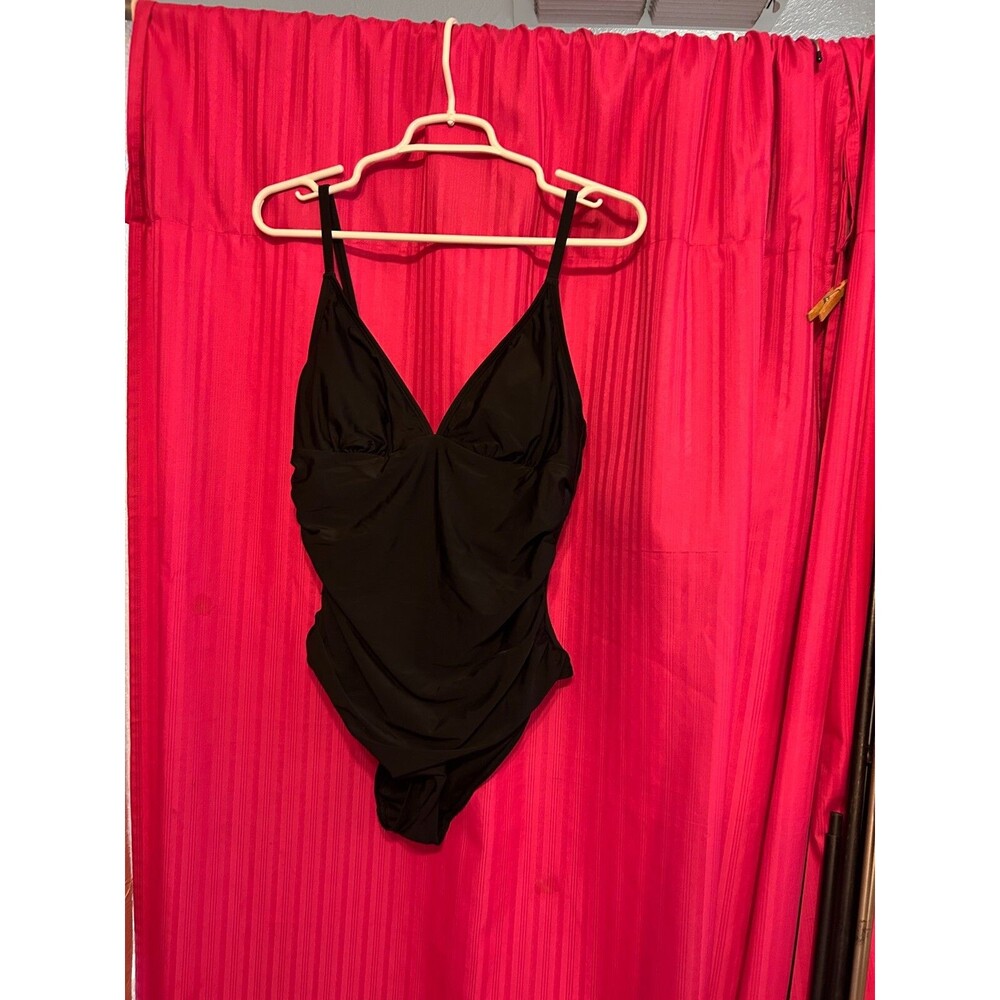 #8614 CUPSHE WOMENS BLACK ONE PIECE BATHING SUIT SIZE L - Picture 9 of 9